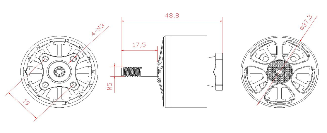 QPT 3115 motor drawing